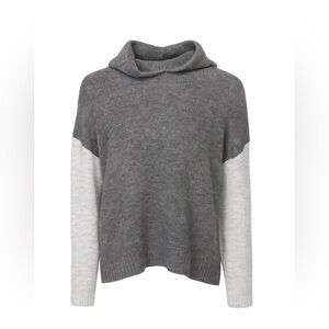 Karen Kane Two Tone Relaxed Turtleneck Knit Sweater Charcoal Gray Size Small